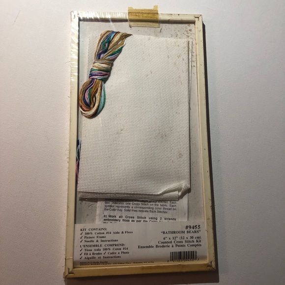 New Framed Counted Cross Stitch Set for Bathroom - Picture 7 of 9